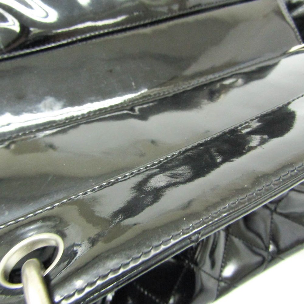 CHANEL Matelasse Chain Handle Patent Leather Handbag Black - Picture 13 of 16